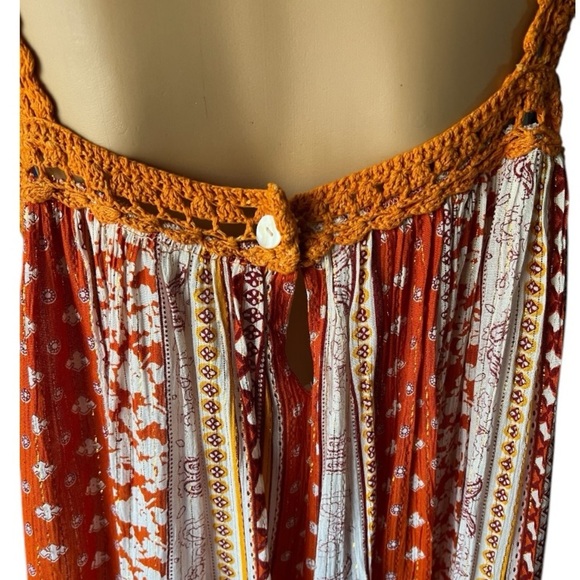 Raga Sun Strappy Dress Sun Canyon Metallic Tank Dress Size M - Picture 4 of 13